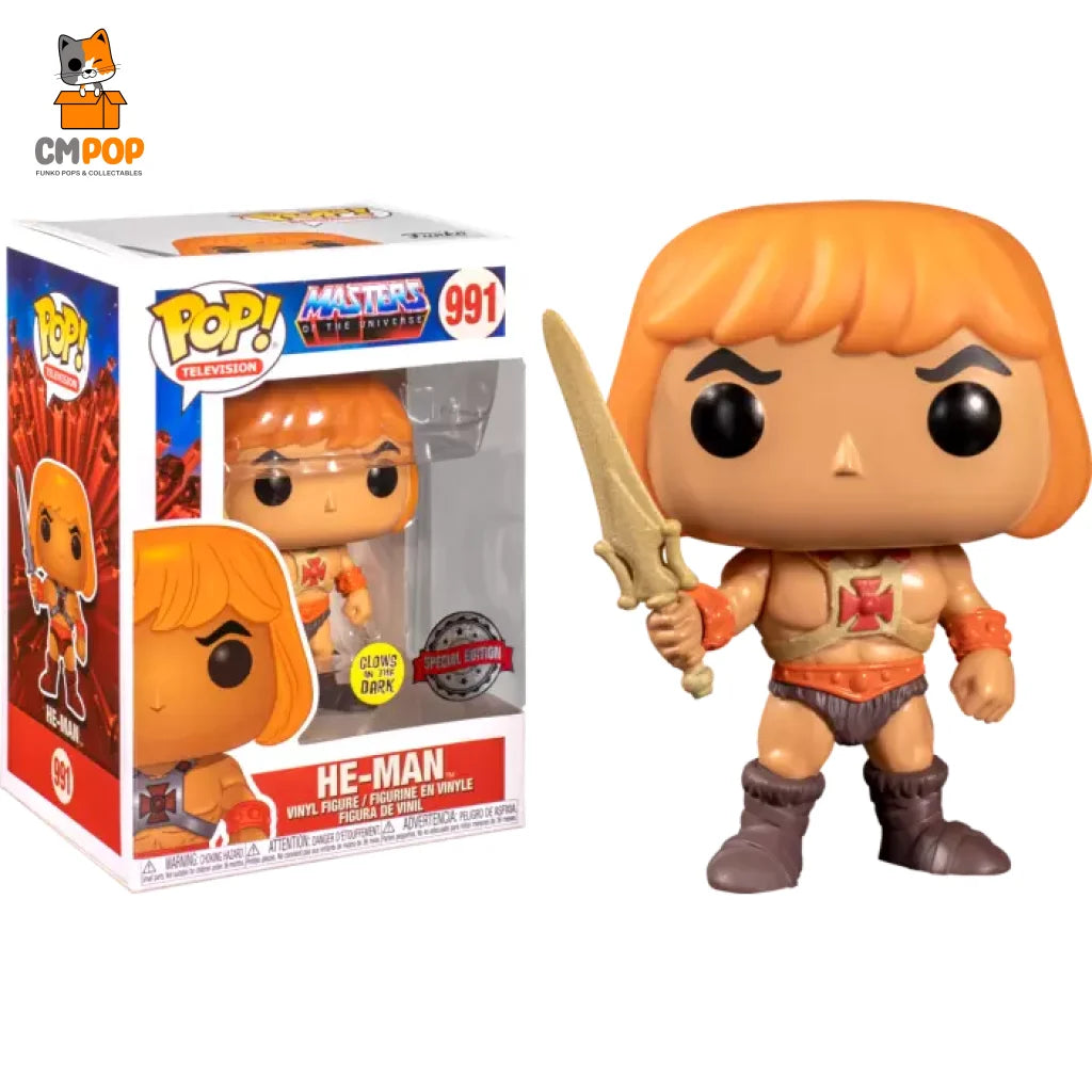 He-Man - #991 Funko Pop! Television Masters Of The Universe Glows In Dark Special Edition