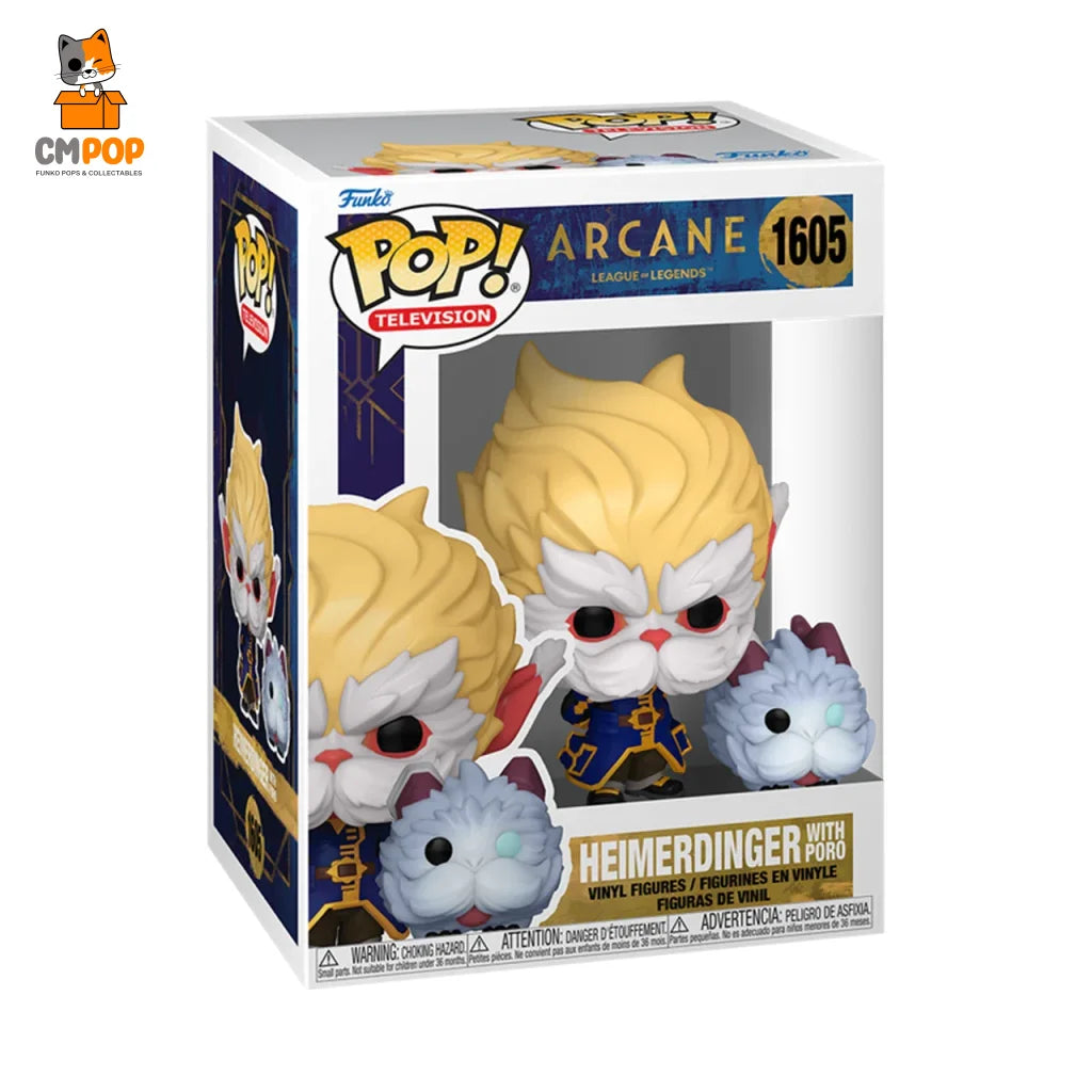 Heimerdinger With Poro - #1605 Funko Pop! Television Arcane League Of Legends Pop