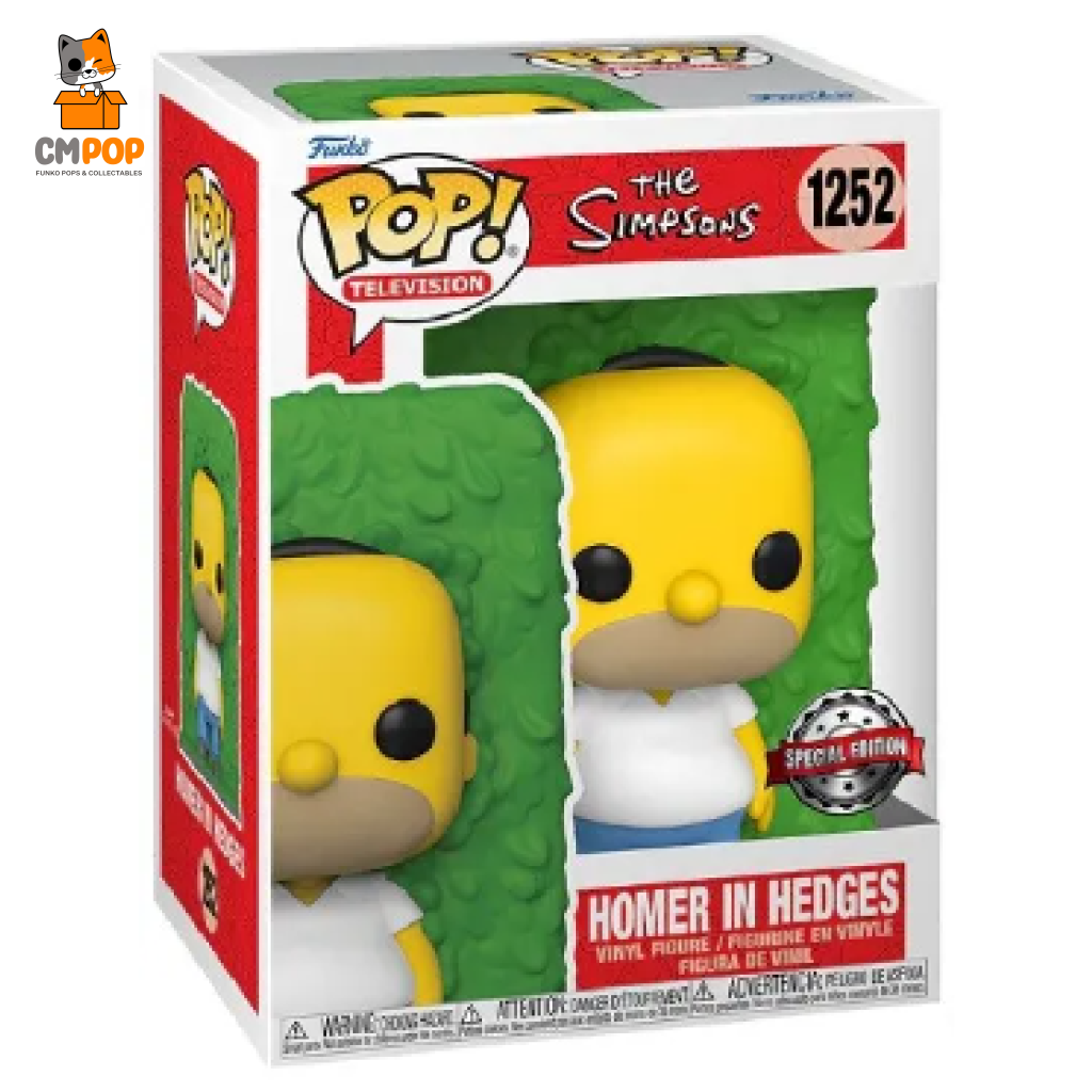 Homer In Hedges - #1252 Funko Pop! The Simpsons Special Edition Exclusive Pop