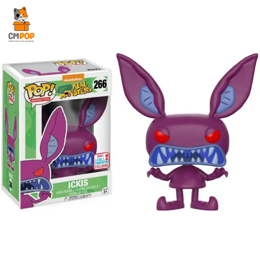 Ickis- #266 - Funko Pop! Animation Nickelodeon Aaahhh! Real Monsters 2017 Fall Convention Exclusive