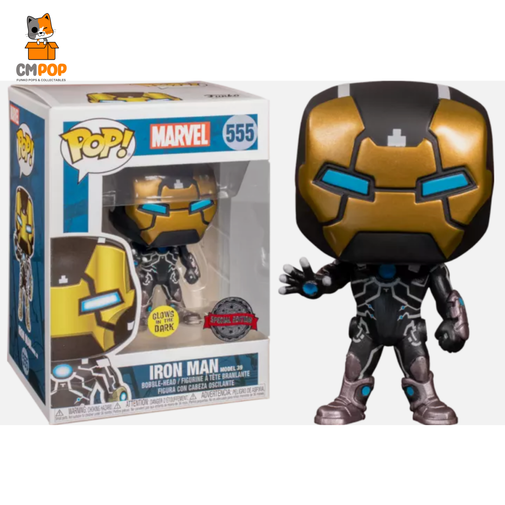 Iron Man (Model 39) - #555 Funko Pop! Marvel Gitd Special Edition Pop