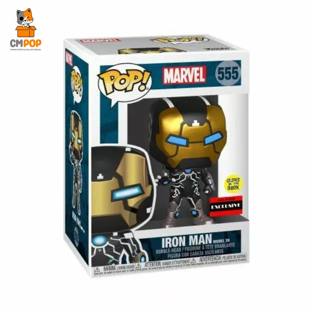 Iron Man (Model 39) - #555 Funko Pop! Marvel Gitd Aaa Anlme Exclusive Pop