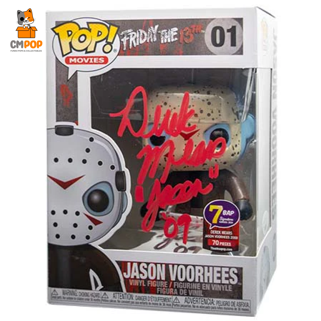 Jason - #01 Funko Pop! Movies Friday The 13Th Signed By Derek Mears (70 Pcs) Certified Pop