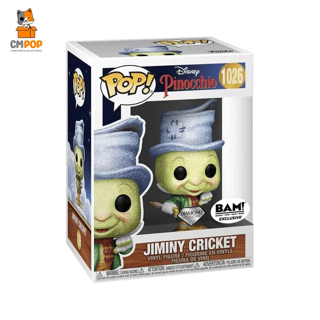 Jiminy Cricket - #1026 Funko Pop! Disney Pinocchio Diamond Collection Bam Exclusive