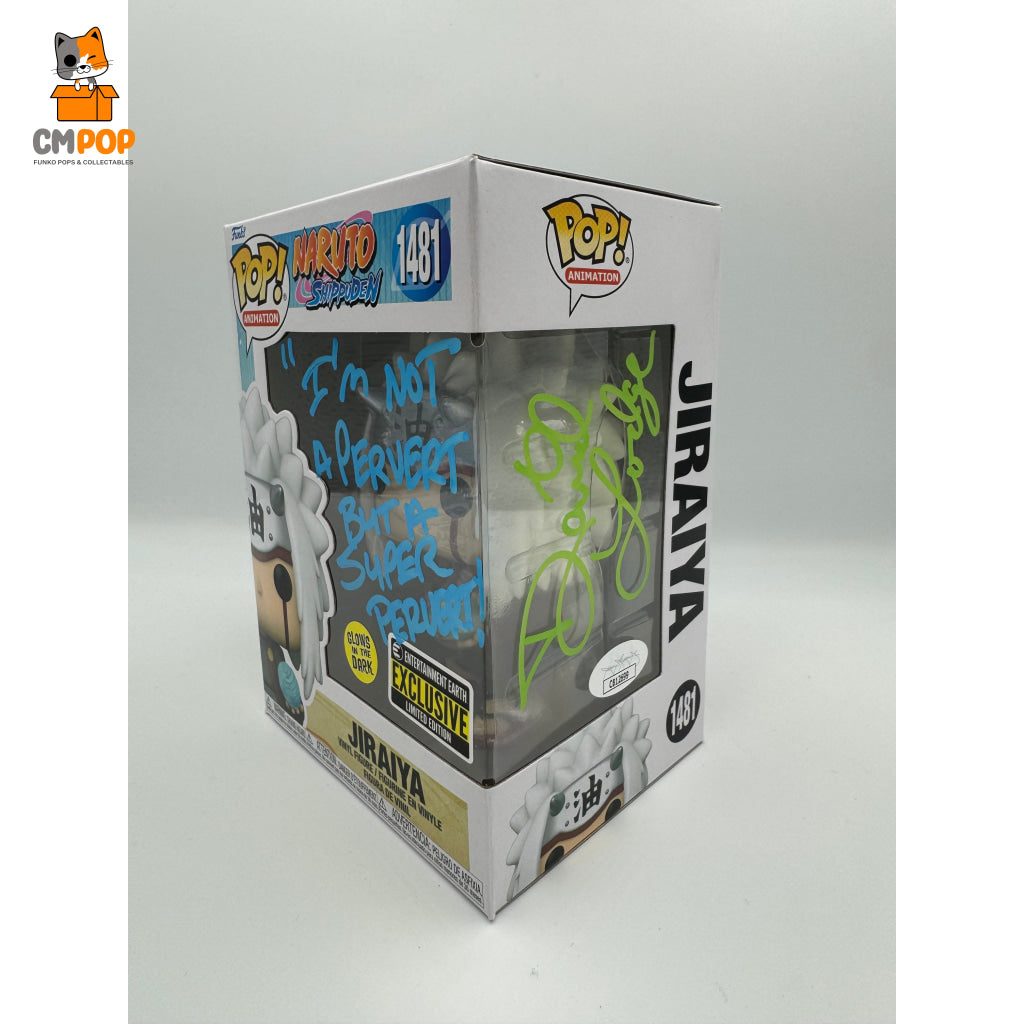 Jiraiya- #1481 - Funko Pop! Animation Naruto Shippuden -Gitd Entertainment Exclusive Signed By