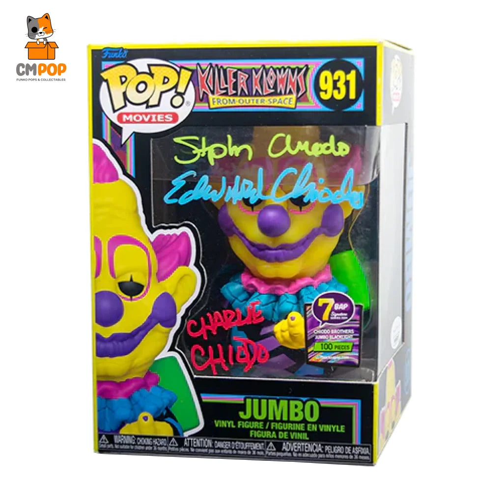 Jumbo- #931 - Funko Pop! Movies Killer Klowns Form Outer Space Signed By The Chiodo Brothers (100