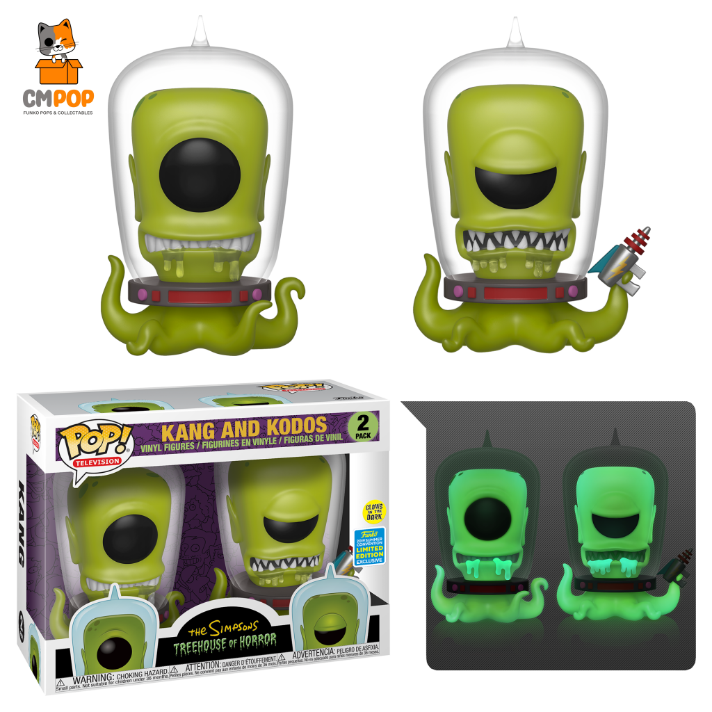 Kang And Kodus 2 Pack Gitd - Funko Pop! The Simpsons 2019 Summer Convention Exclusive Pop