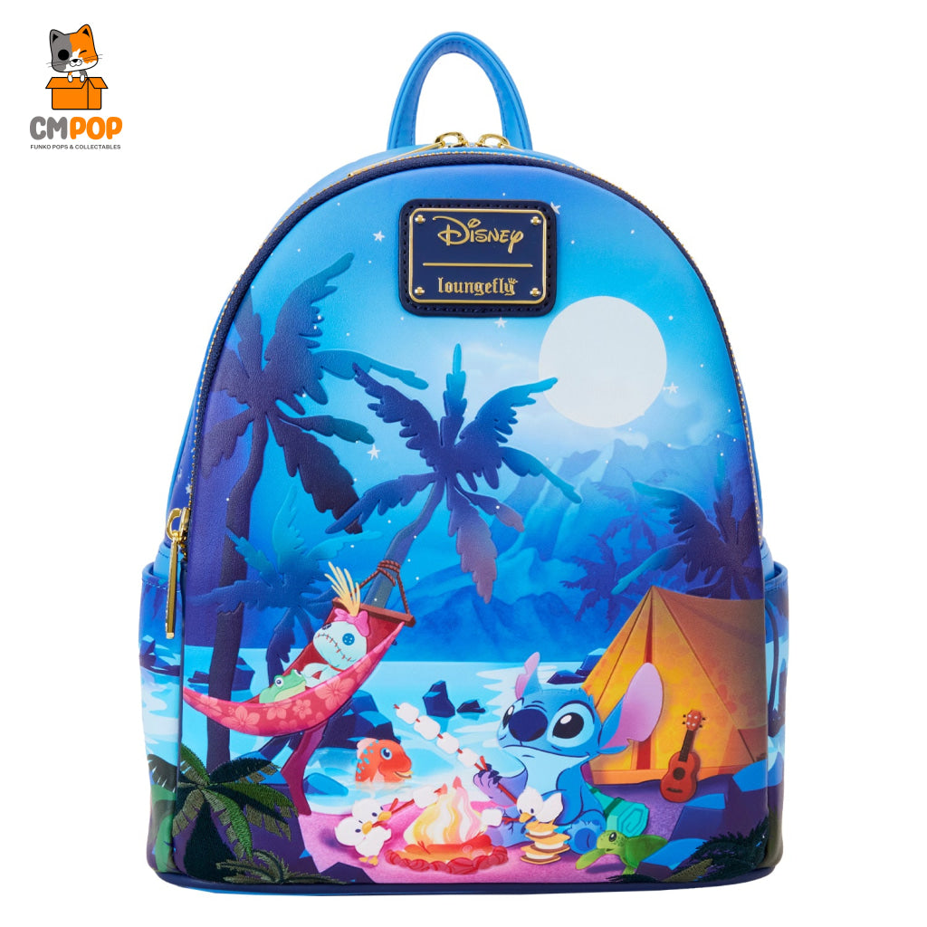 Lilo And Stitch Camping Cuties Mini Backback - Disney Backpack Loungefly