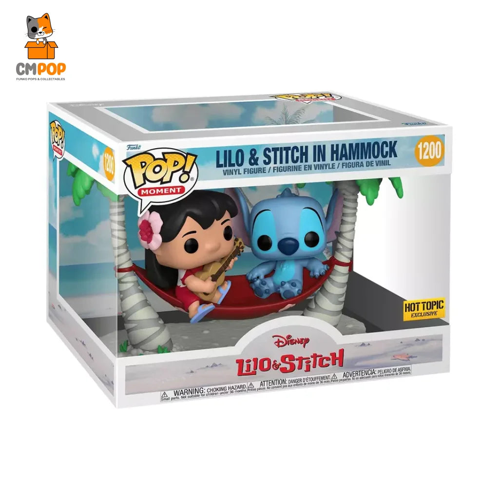 Lilo & Stitch In Hammock - #1200 Funko Pop! Moment Disney And Hot Topic Exclusive Pop