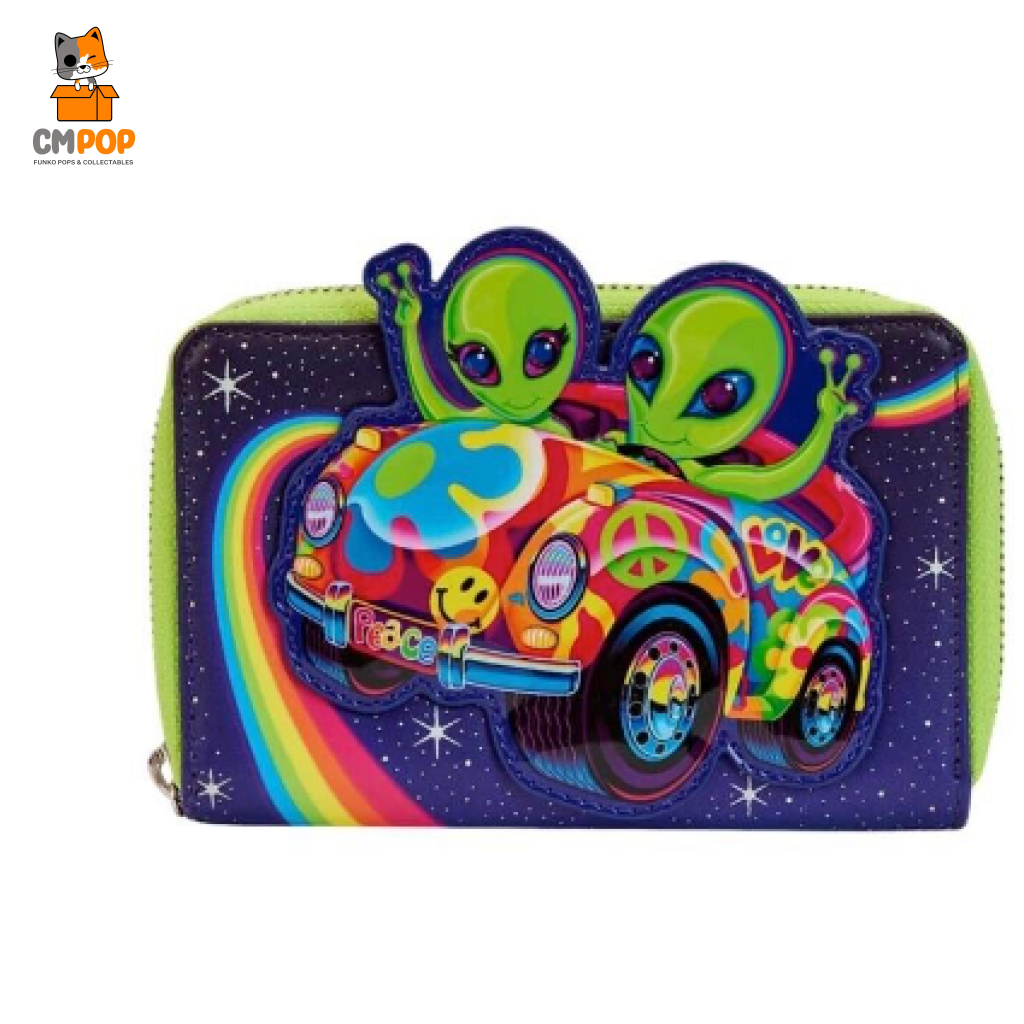 Lisa Frank Cosmic Alien Ride Zip Wallet -Loungefly Loungefly