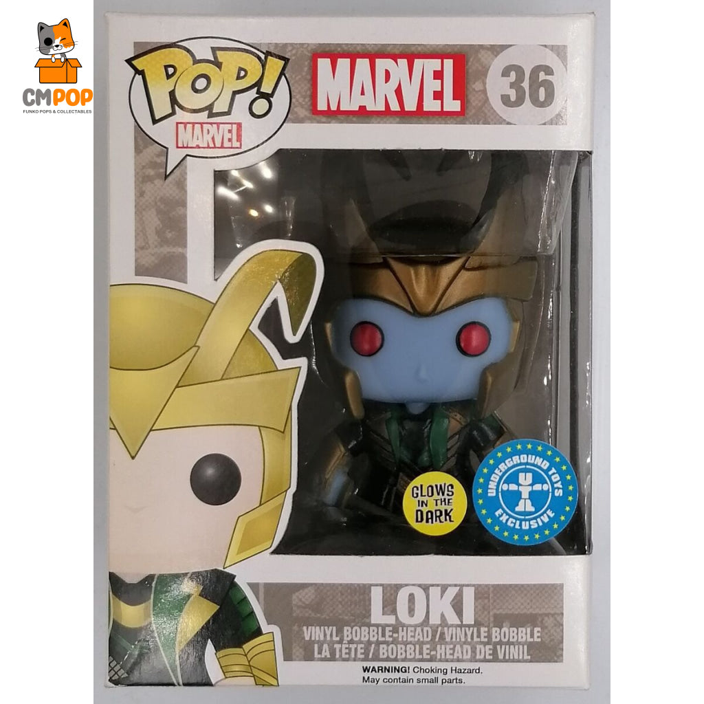 Loki - #36 Funko Pop! Marvel Underground Toys Gitd Pop