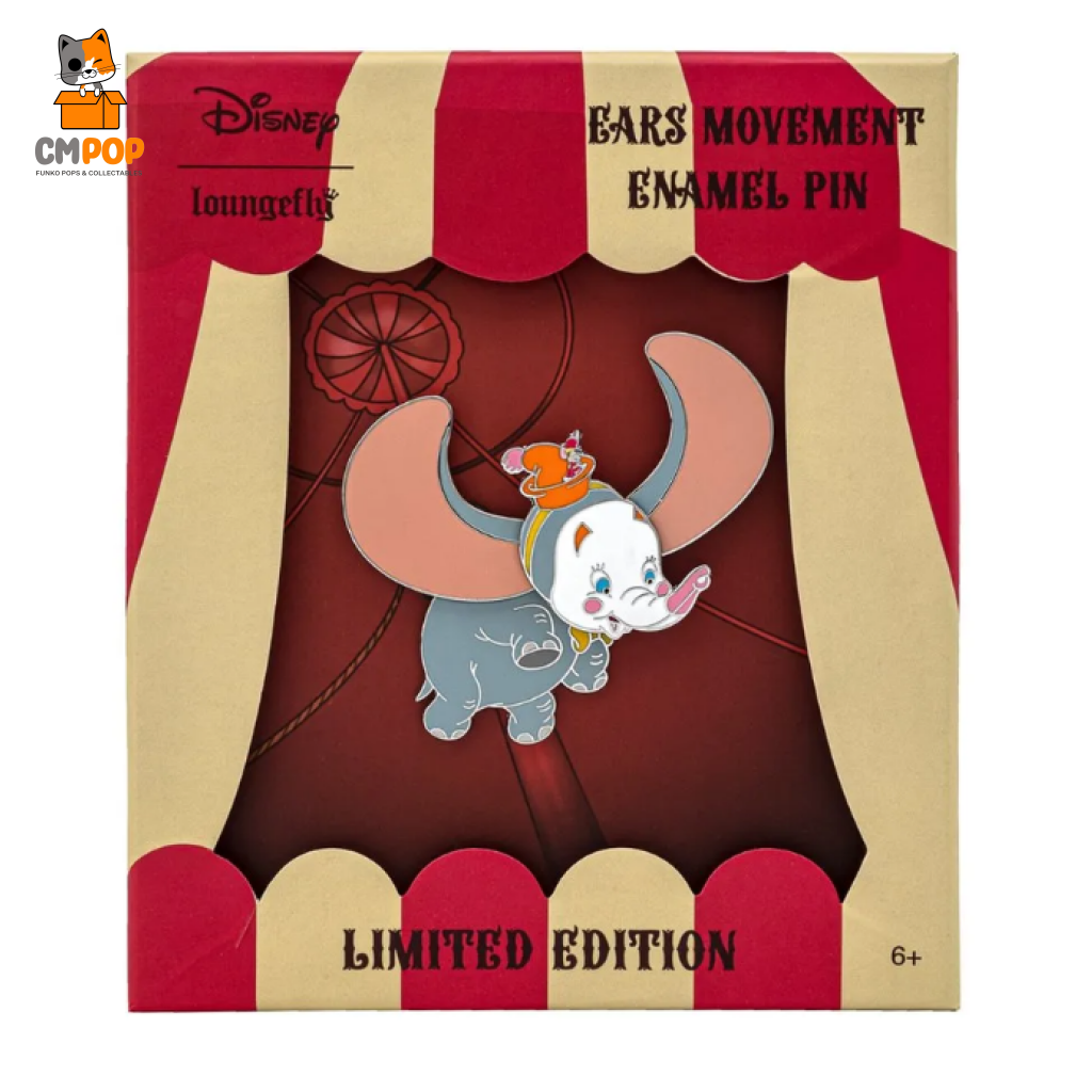 Loungefly Disney Dumbo Flying 3’ Collectible Enamel Pin- - Pins Funko Pop Pin