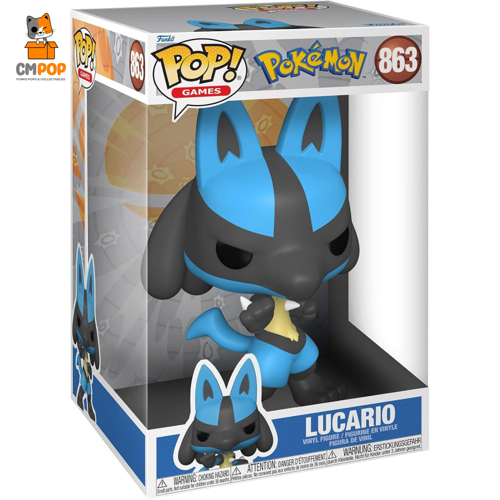 Lucario #863 - Funko Pop! Games Pokémon Jumbo Pop