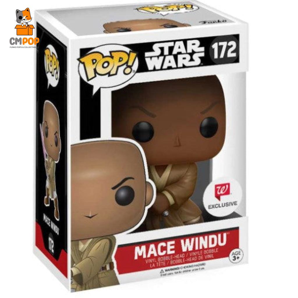 Mace Windu - #172 Funko Pop! Star Wars Walgreens Exclusive 8.5/10 Condition Pop