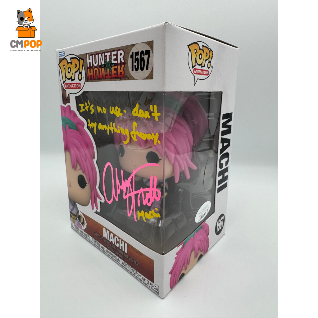 Machi - #1567 Funko Pop! Animation Hunter X Signed By Abby Trott Certified Pop