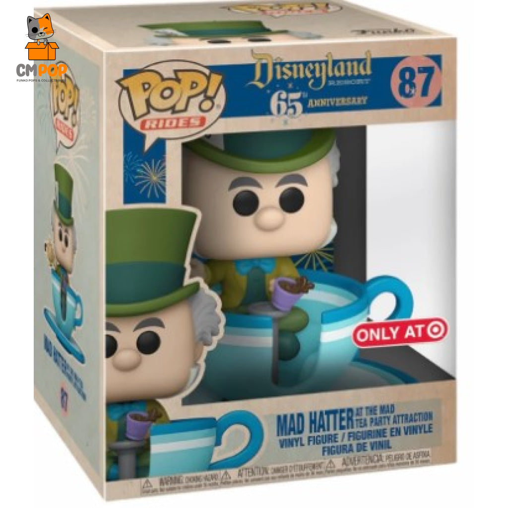 Mad Hatter At The Hatters Tea Party Attraction - #87 Funko Pop! Rides Disney Land 65Th Anniversary