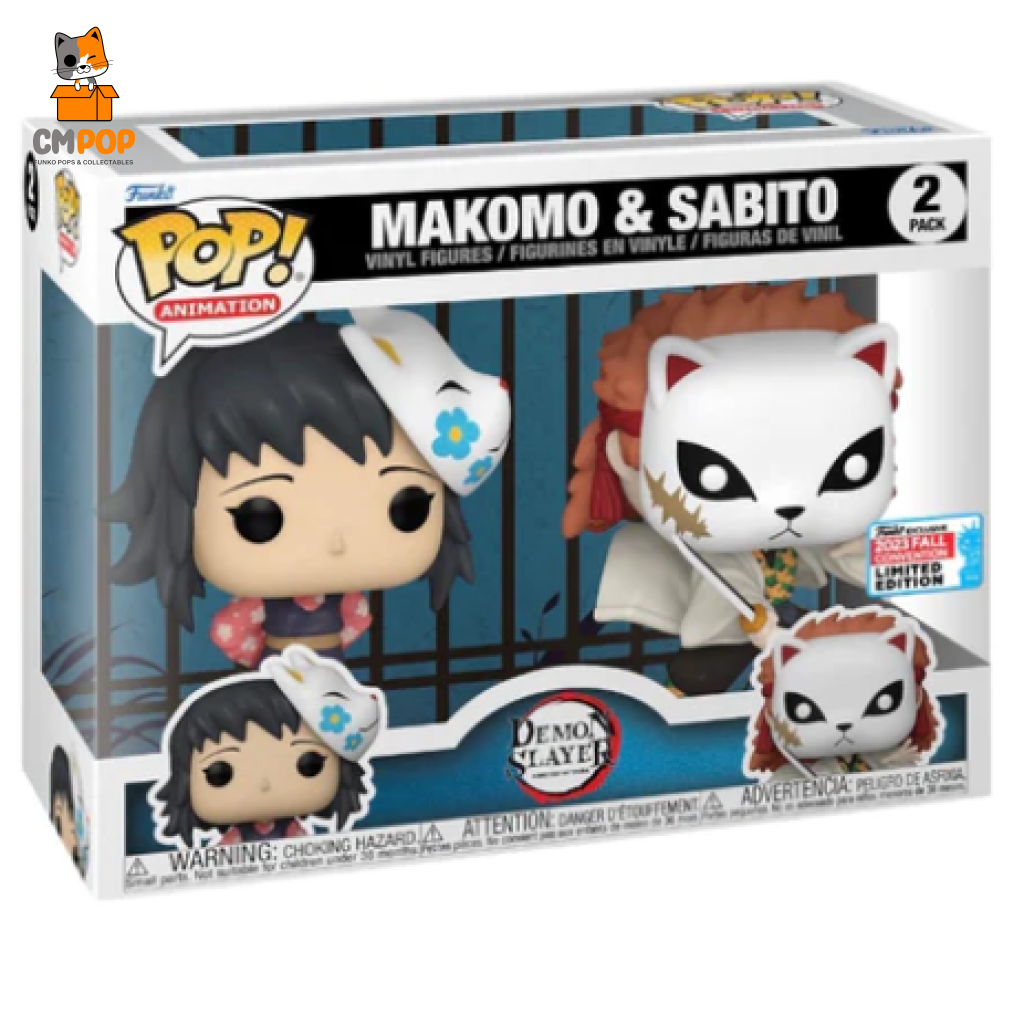 Makomo & Sabito - Funko Pop! Nycc 2023 Shared Stickered Convention Exclusive Demon Slayer Pop