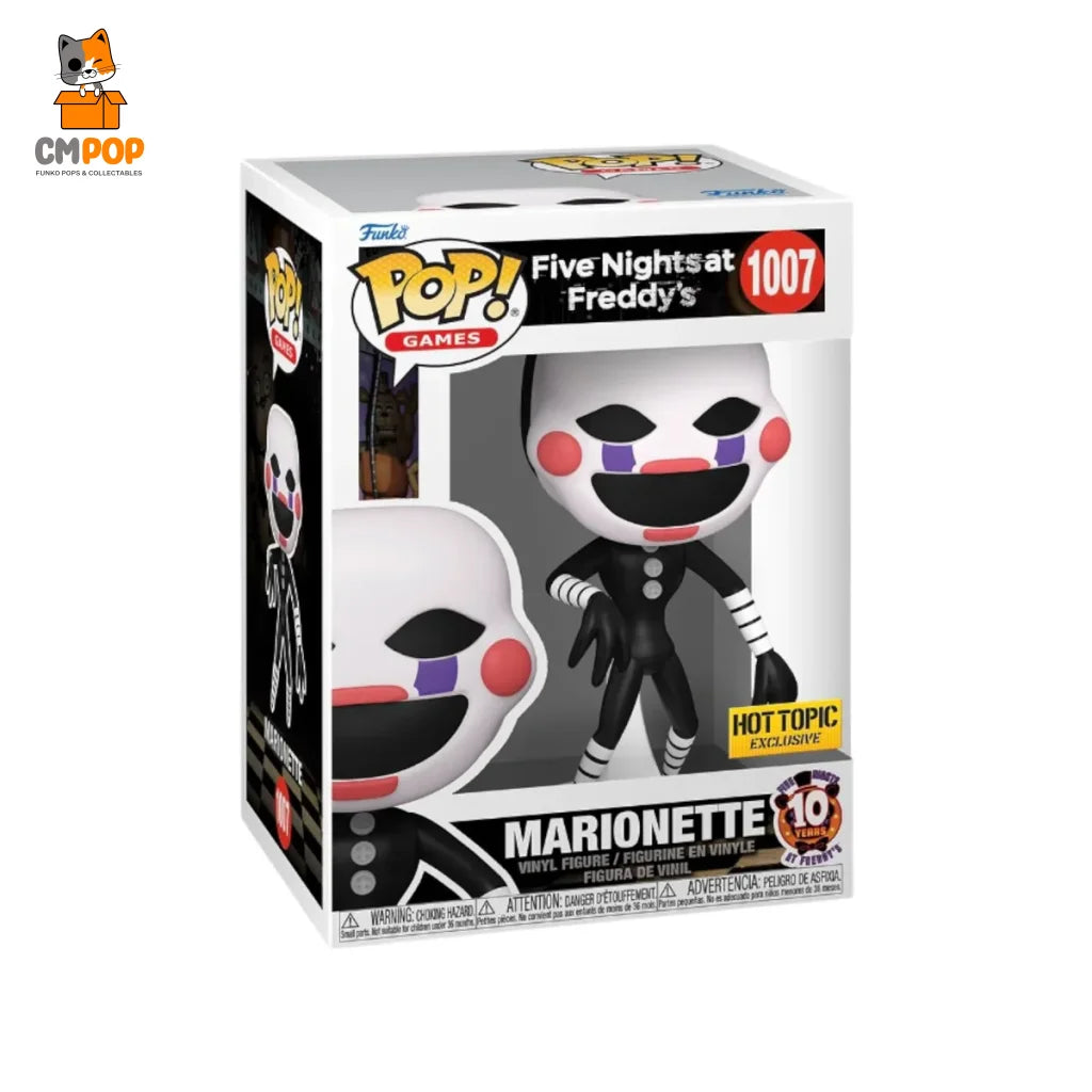 Marionette - #1007 Funko Pop! Five Nights At Freddy’s Games Hot Topic Exclusive Pop