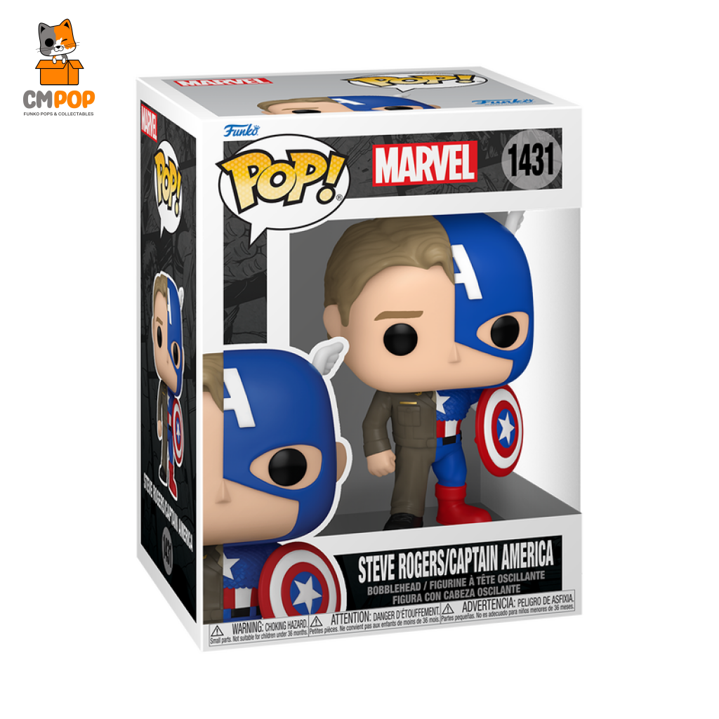 Marvel Split -Captain America/Steve Rogers - #1431 Funko Pop! Pop