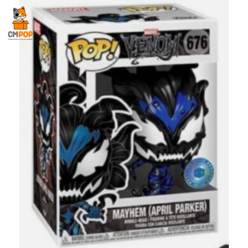 Mayhem April Parker Venom Glow - #676 Funko Pop! Marvel Piab Exclusive 8/10 Condition Pop