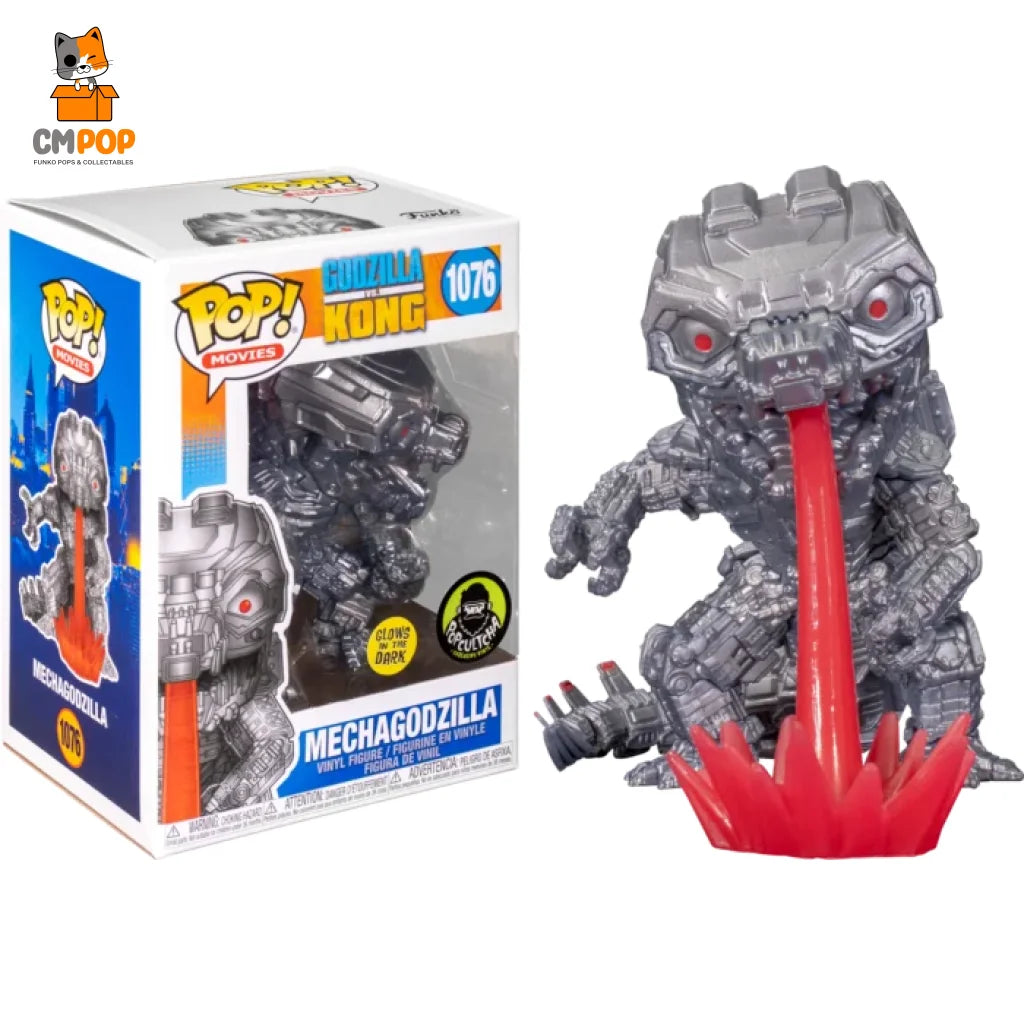 Mechagodzilla - #1076 Funko Pop! Movies Godzilla / Kong Glows In The Dark Pop Cultcha Exclusive