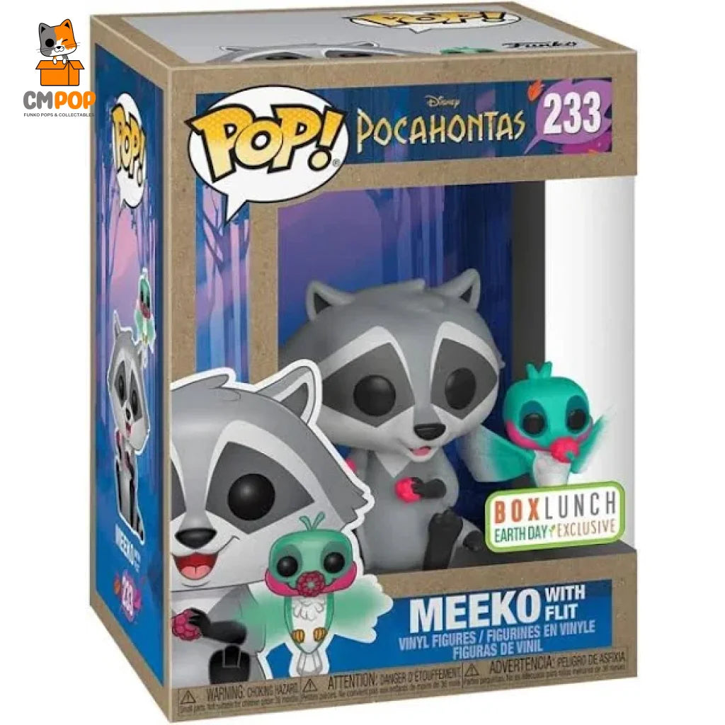 Meeko With Flit - #233 Funko Pop Disney Pocahontas Box Lunch Earth Day Exclusive