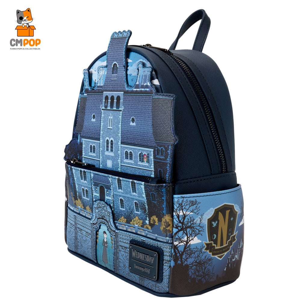 Mgm Wednesday Nevermore Academy Mini Backpack - Loungefly