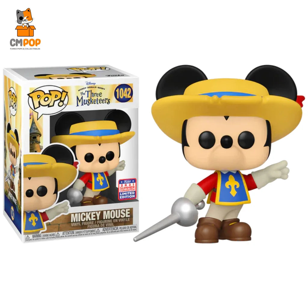 Mickey Mouse - #1042 Funko Pop! Disney The Three Musketeers 2021 Summer Convention Limited Edition