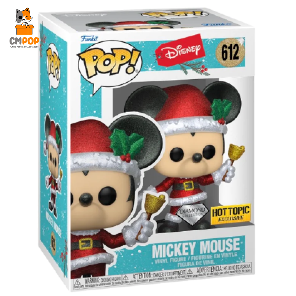 Mickey Mouse Diamond Santa - #612 Funko Pop! Disney Christmas Hot Topic Exclusive Pop