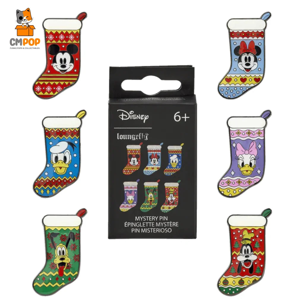 Micky And Friends Christmas Stocking Blind Box Pin - Loungefly