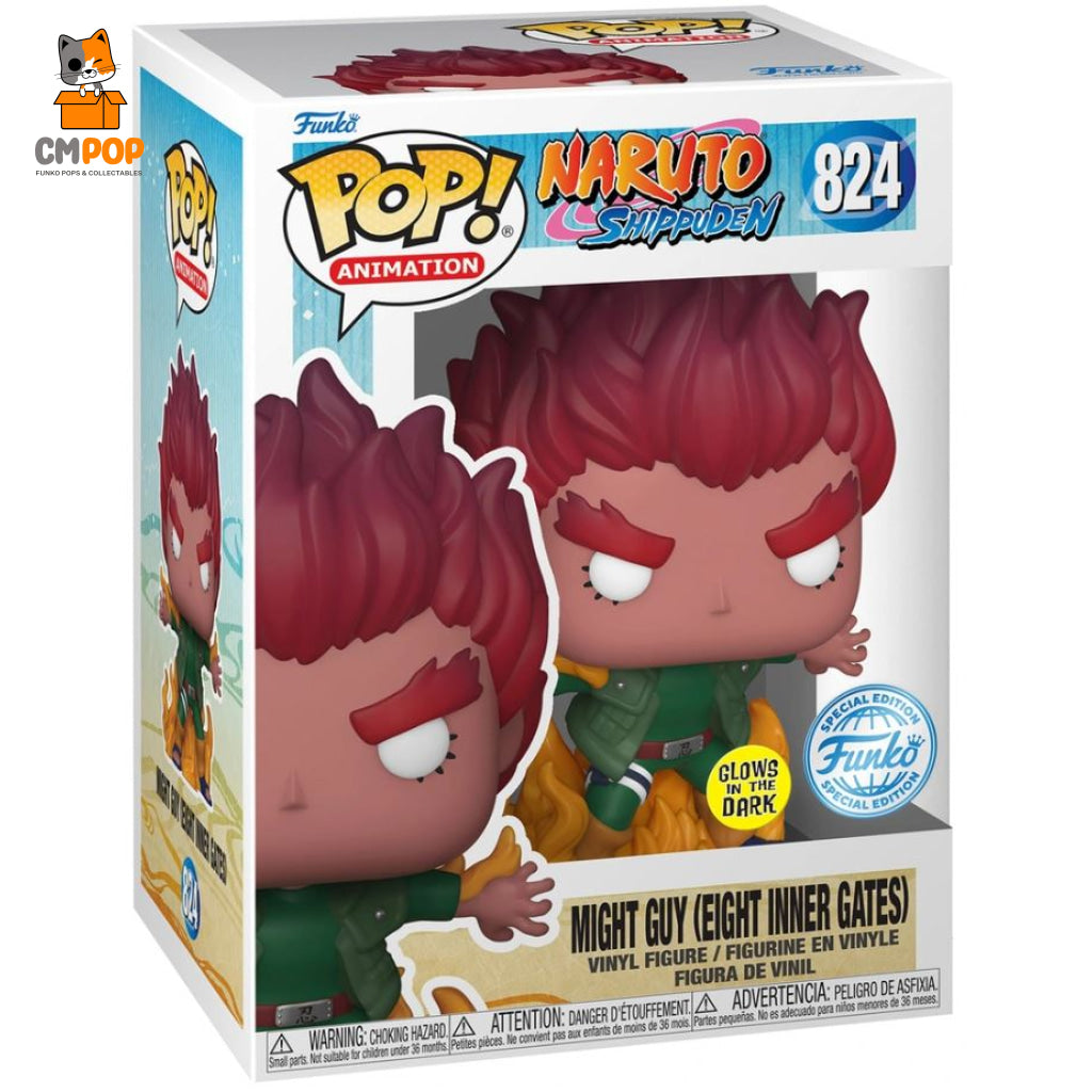 Might Guy (Eight Inner Gates) - #824 Funko Pop! Naruto Animation Gitd Special Edition Exclusive Pop