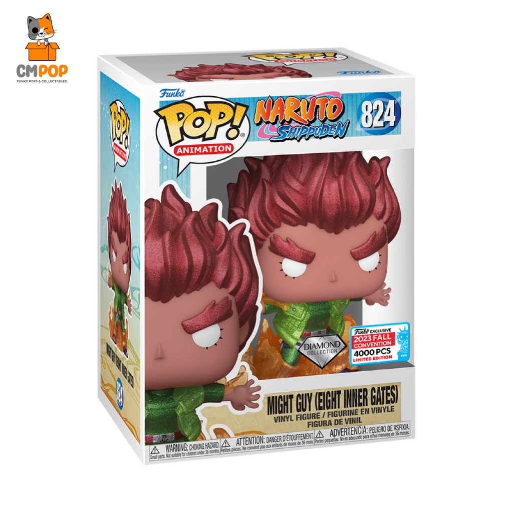 Might Guy (Eight Inner Gates) Diamond Collection - #824 Funko Pop! Nycc 2023 Stickered Convention
