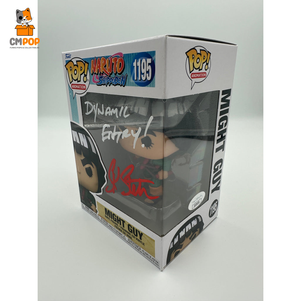 Might Guy - #1195 Funko Pop! Animation Naruto Shippuden Signed By Certified Pop