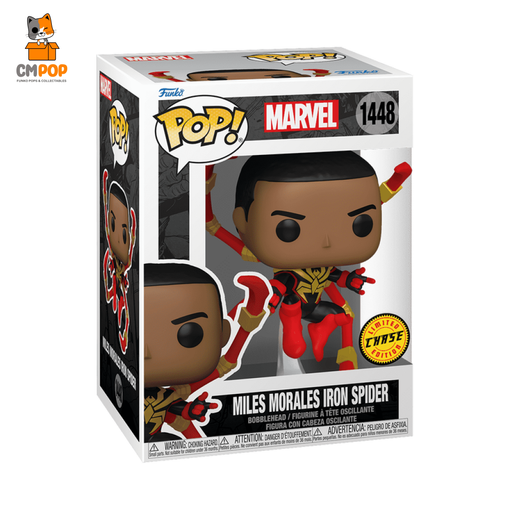 Miles Morales Iron Spider #1448 - Funko Pop! Marvel Comics With Chase Pop