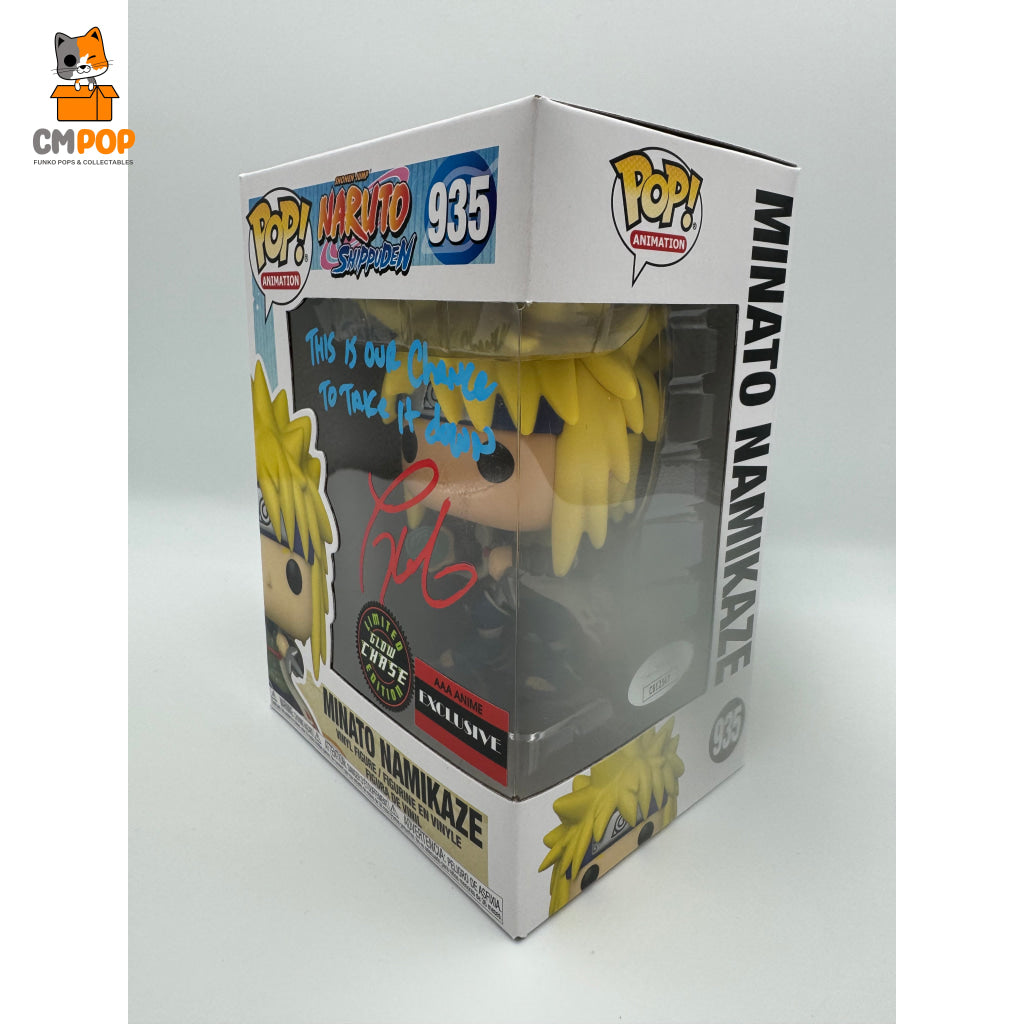 Minato Namikaze- #935 - Funko Pop! Animation Naruto Shippuden Aaa Anime Exclusive Glow Chase Signed