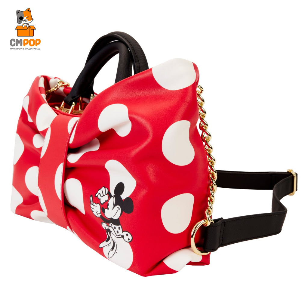 Minnie Rocks The Dots Figural- Disney - Loungefly Bow Cross Body Bag