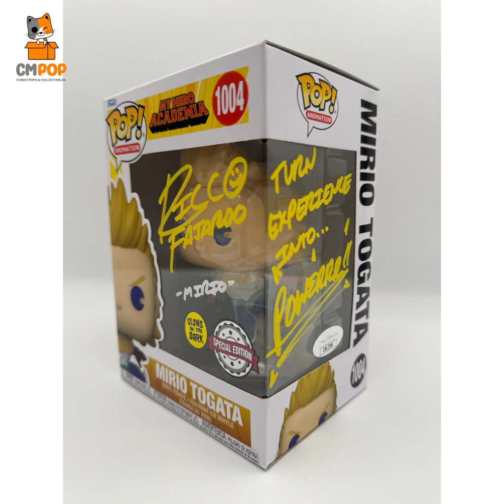 Mirio Togata - #1004 Funko Pop! Animation My Hero Academia Gitd Special Edition Exclusive Signed By