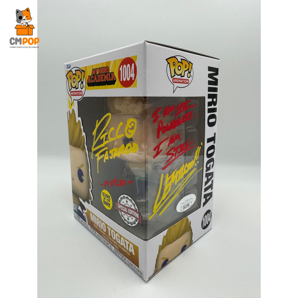 Mirio Togata - #1004 Funko Pop! Animation My Hero Academia Gitd Special Edition Exclusive Signed By