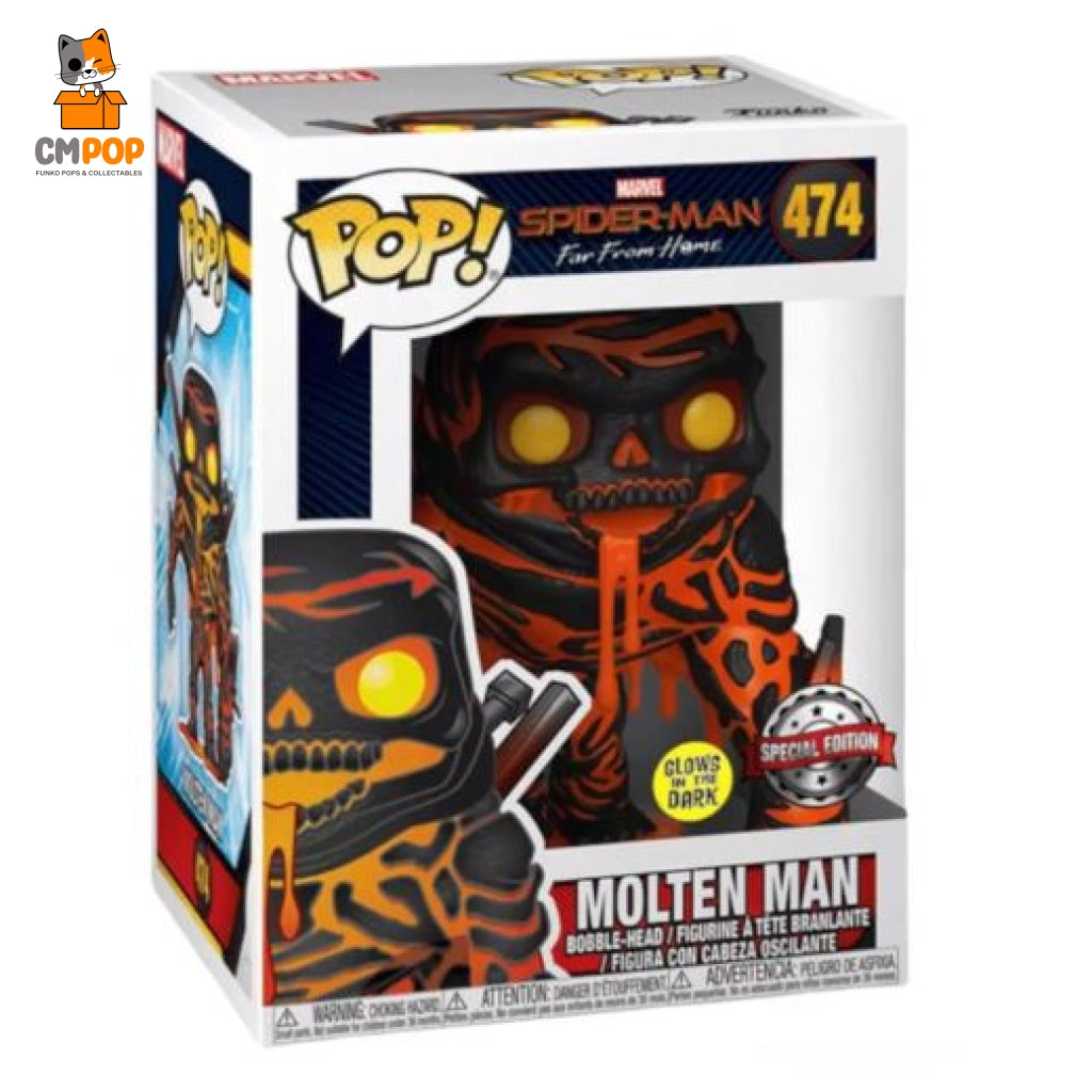 Molten Man Gitd - #474 Funko Pop! Spider-Man Far From Home Special Edition Pop