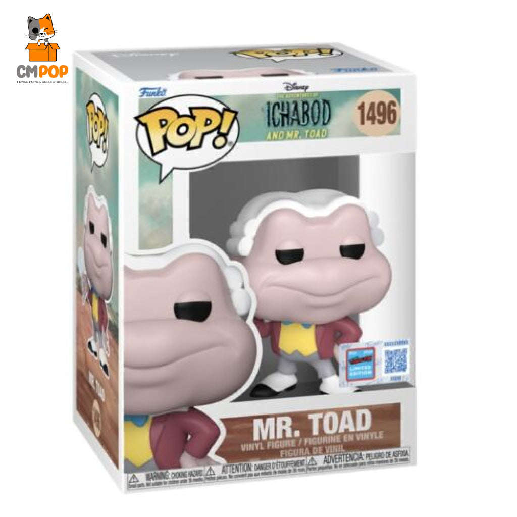 Mr. Toad - #1496 Funko Pop! -The Adventures Of Ichabod And Disney 2024 Comic Con Exclusive Pop