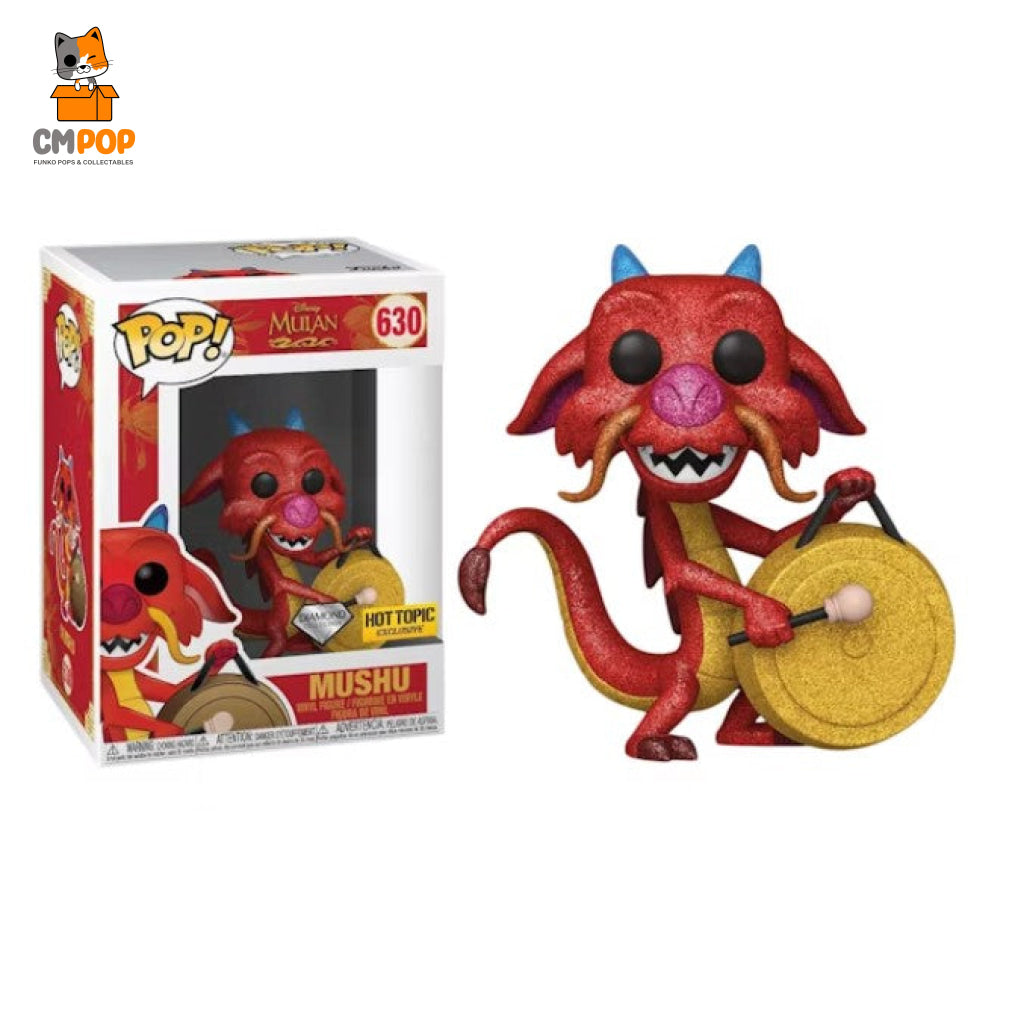 Mushu- #630 - Funko Pop! Disney Mulan Diamond Collection Hot Topic Exclusive Pop