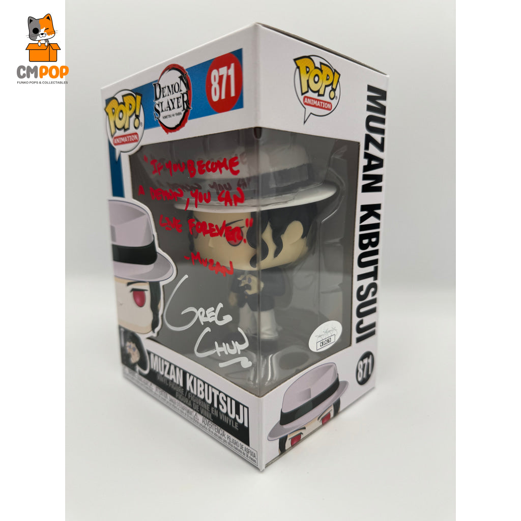 Muzan Kibutsuji - #871 Funko Pop! Animation Demon Slayer Signed By Greg Chun Certified Pop