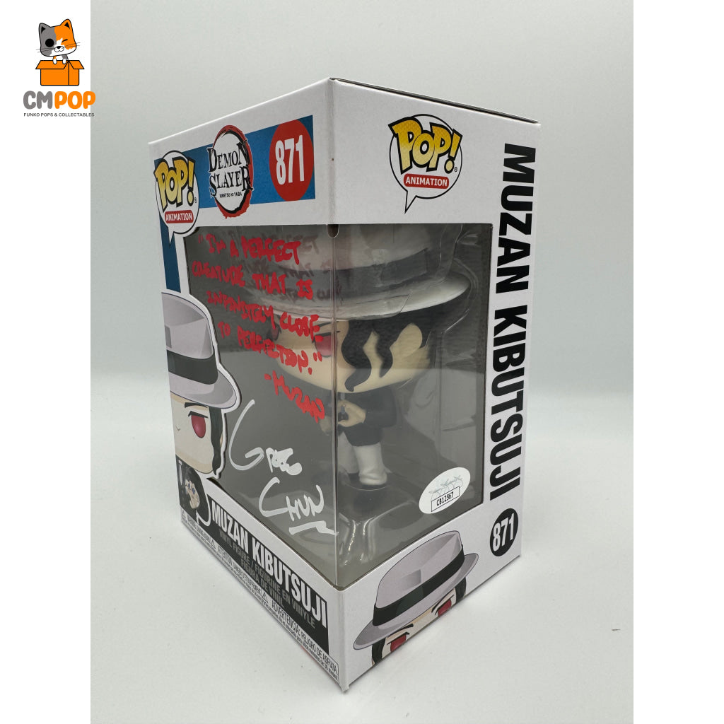 Muzan Kibutsuji - #871 Funko Pop! Animation Demon Slayer Signed By Greg Chun Certified Pop