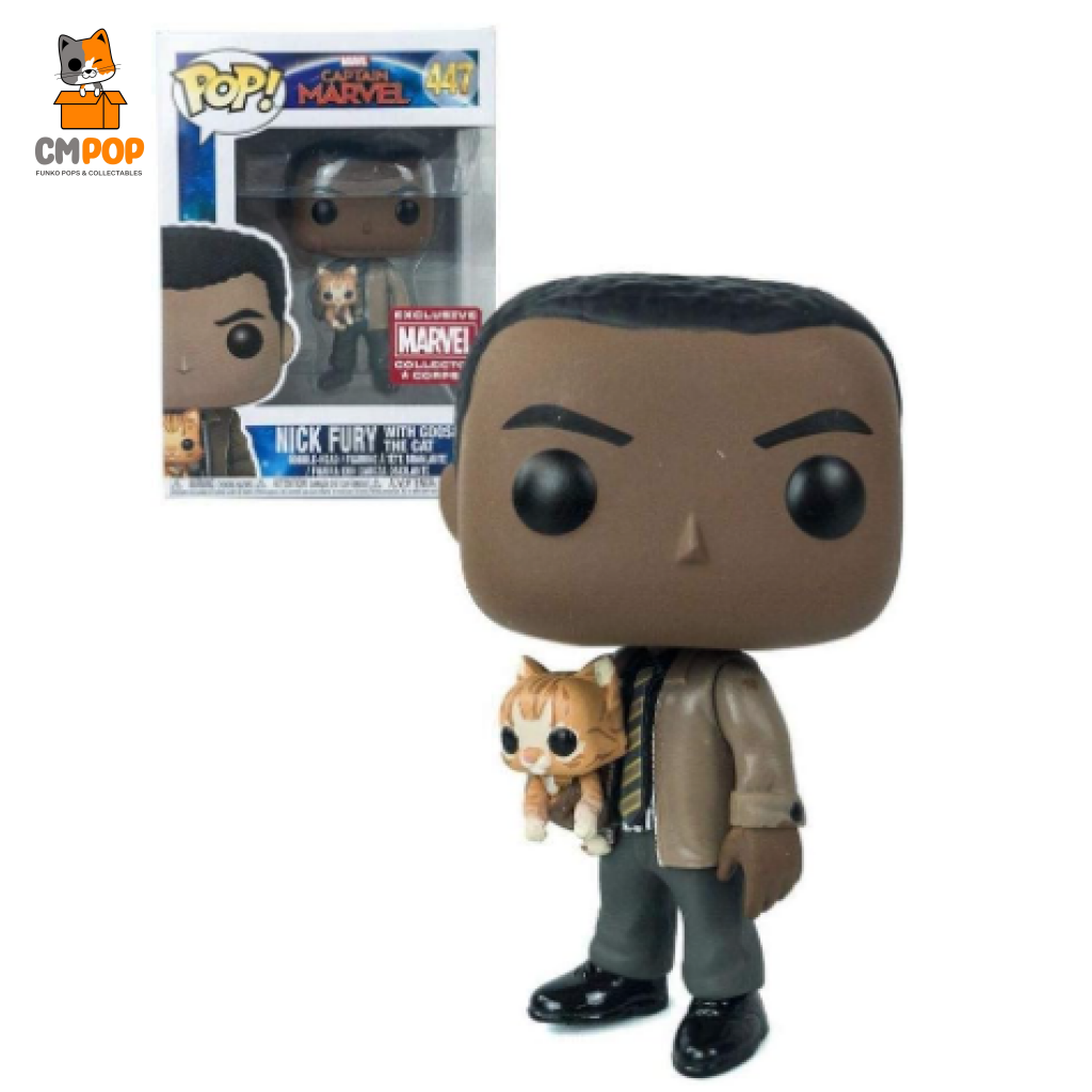 Nick Fury With Goode The Cat - #447 Funko Pop! Marvel Exclusive Pop