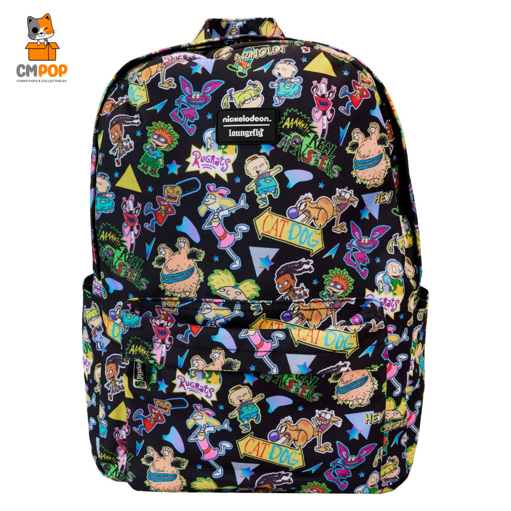 Nickelodeon Retro Aop Full Size Nylon Backback - Backpack Loungefly