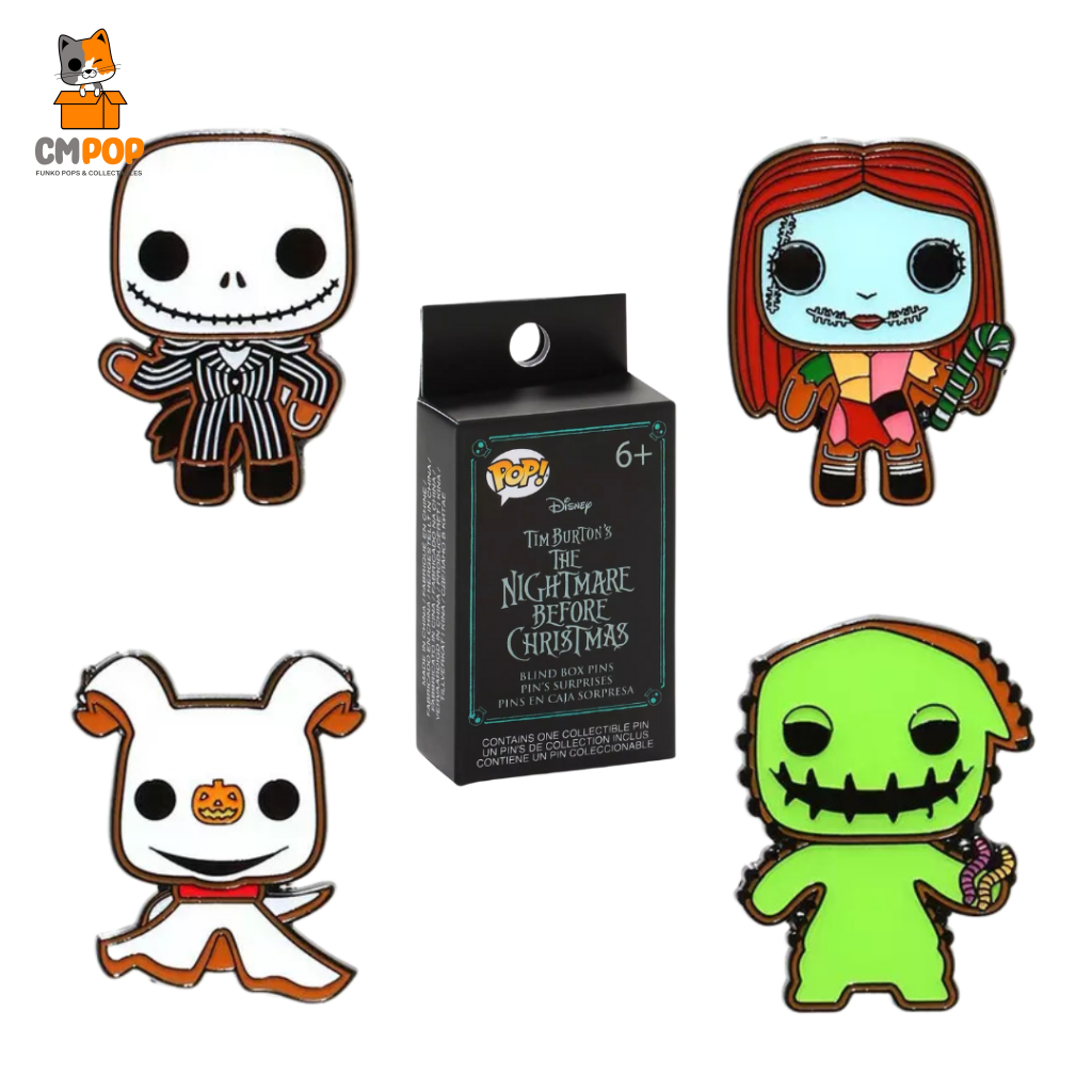 Night Before Christmas Blind Box Enamel Pins - Gingerbread Disney Loungefly Funko Pop Pin