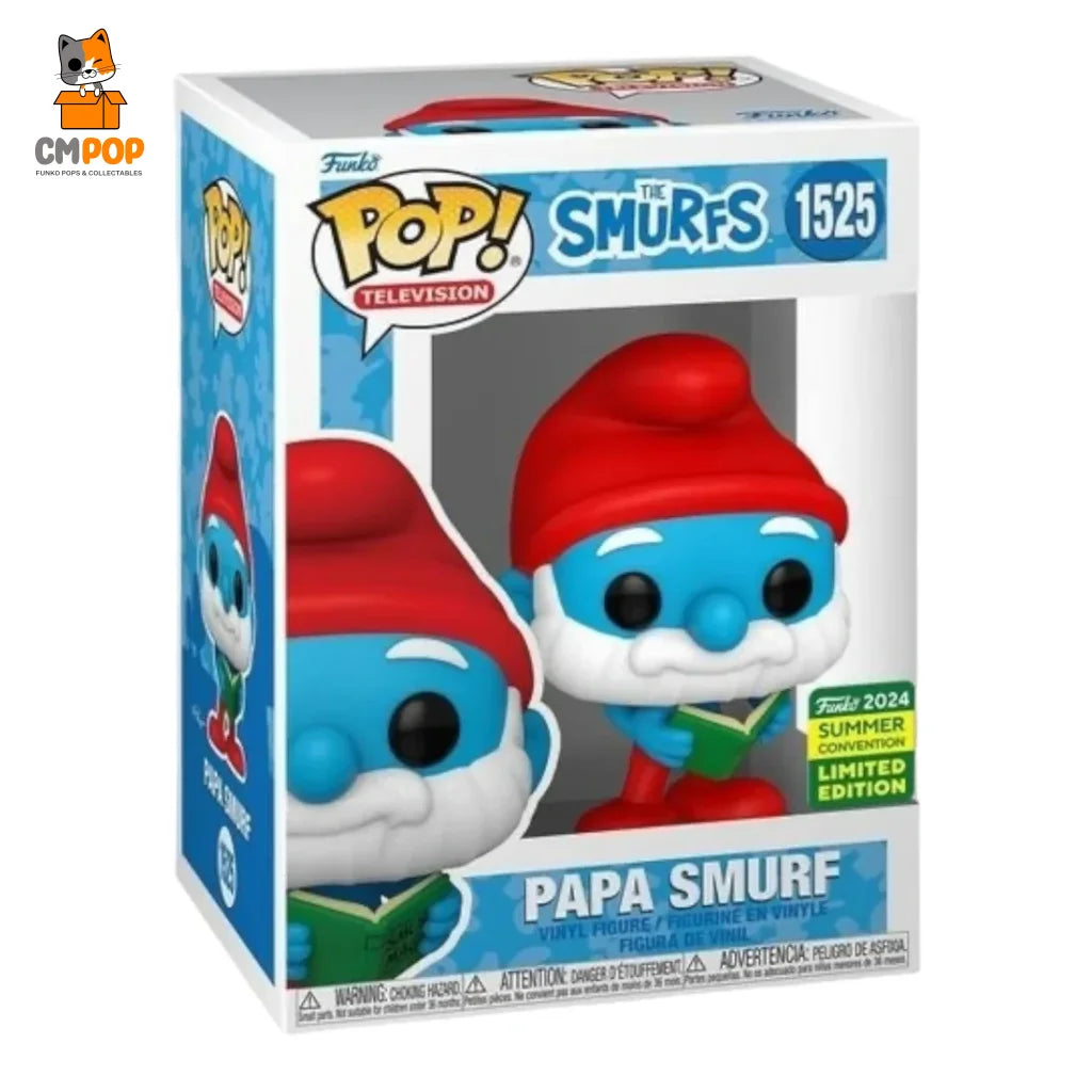 Papa Smurf - #1525 Funko Pop! Television Smurfs 2024 Summer Convention Limited Edition Pop