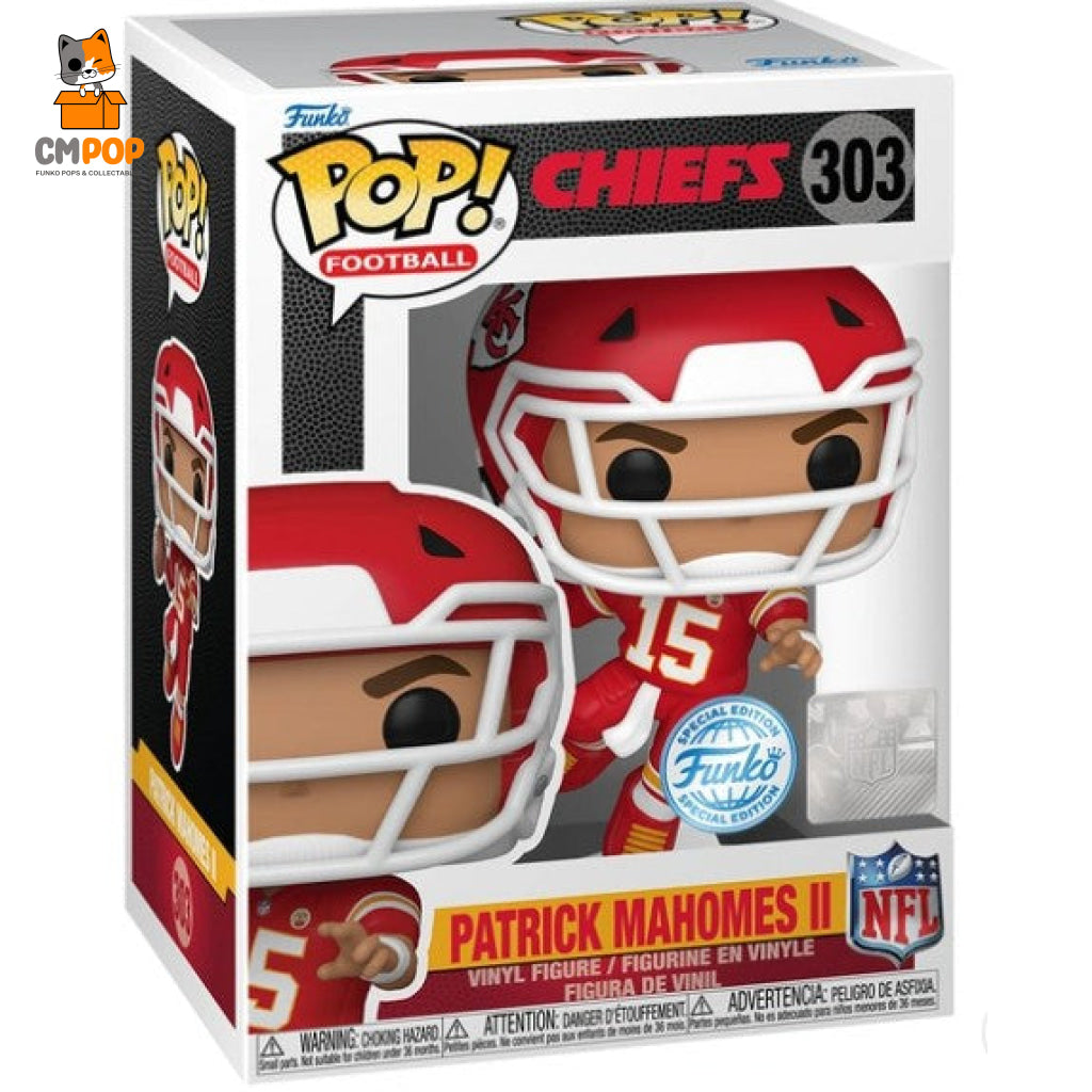 Patrick Mahomes - #303 - Funko Pop! - NFL - Chiefs - Football - Funko Exclusive Funko Pop