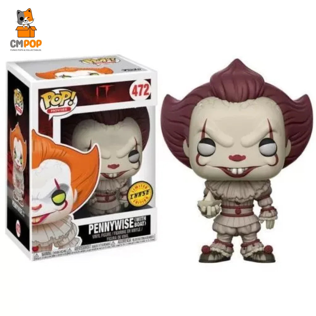 Pennywise (With Boat) - #472 Funko Pop! Movies It Limited Edition Chase