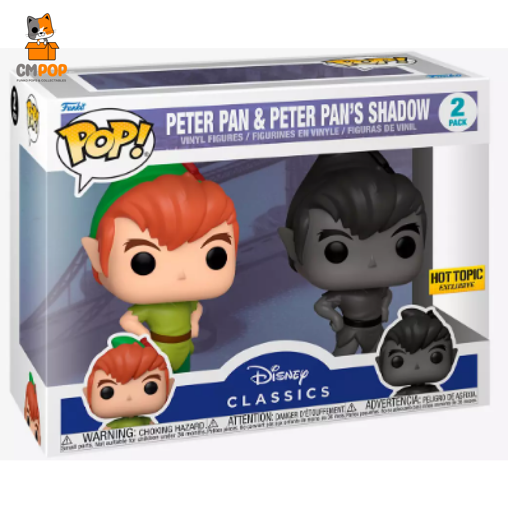 Peter Pan & Pan’s Shadow - Funko Pop! Disney Hot Topic Exclusive Pop